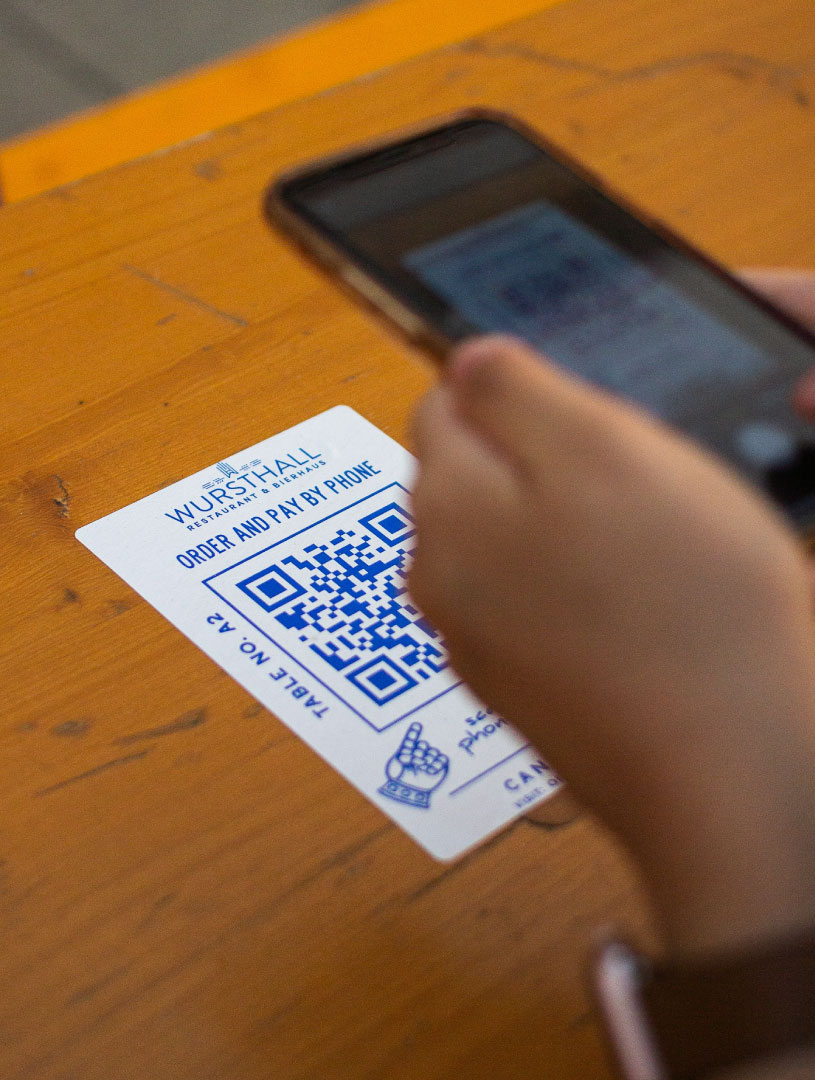 Qr scan menu
